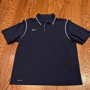 Nike Men's Navy Polo with White Trim